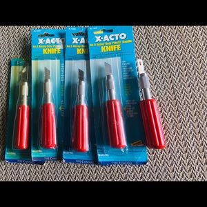 4 X-Acto No 5 Heavy Duty Plastic Handle Knife
